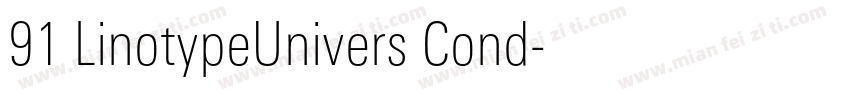 91 LinotypeUnivers Cond字体转换